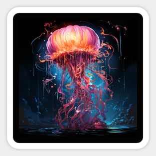 Neon Jellyfish #8 Sticker